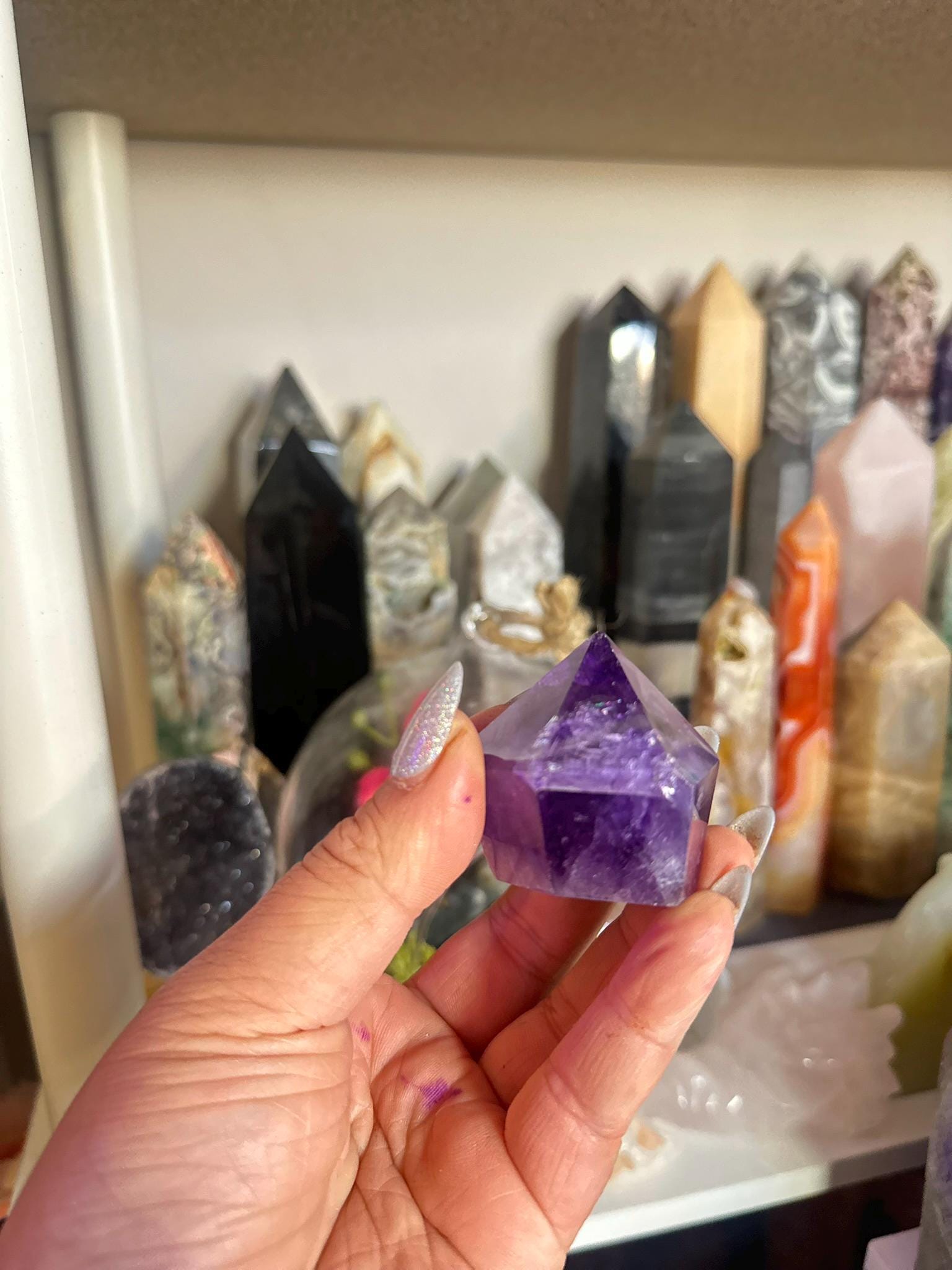 Crystal, Minerals + Rocks | Choose Your Favorite | High Quality Purple Amethyst Geometric Cubes Freeforms | 3-4in