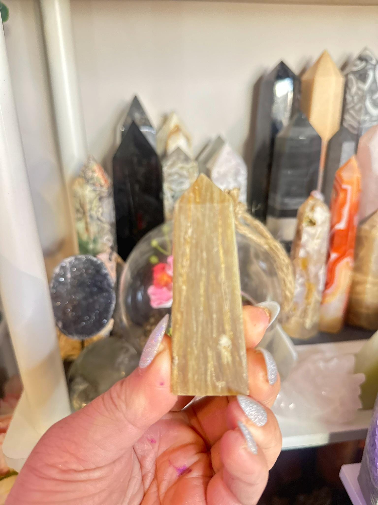 Crystal, Minerals + Rocks | Intuitive Pick | Metallic Golden Mica Towers | 4in