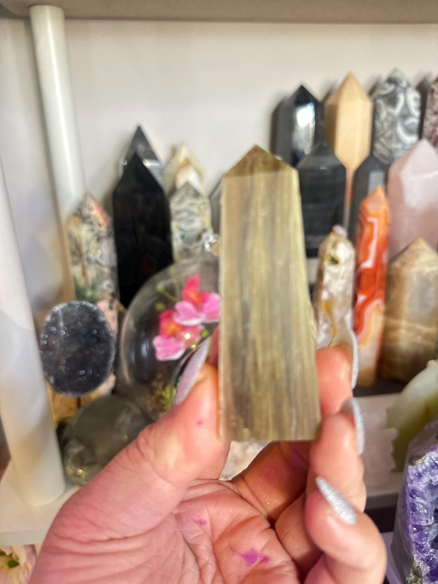 Crystal, Minerals + Rocks | Intuitive Pick | Metallic Golden Mica Towers | 4in