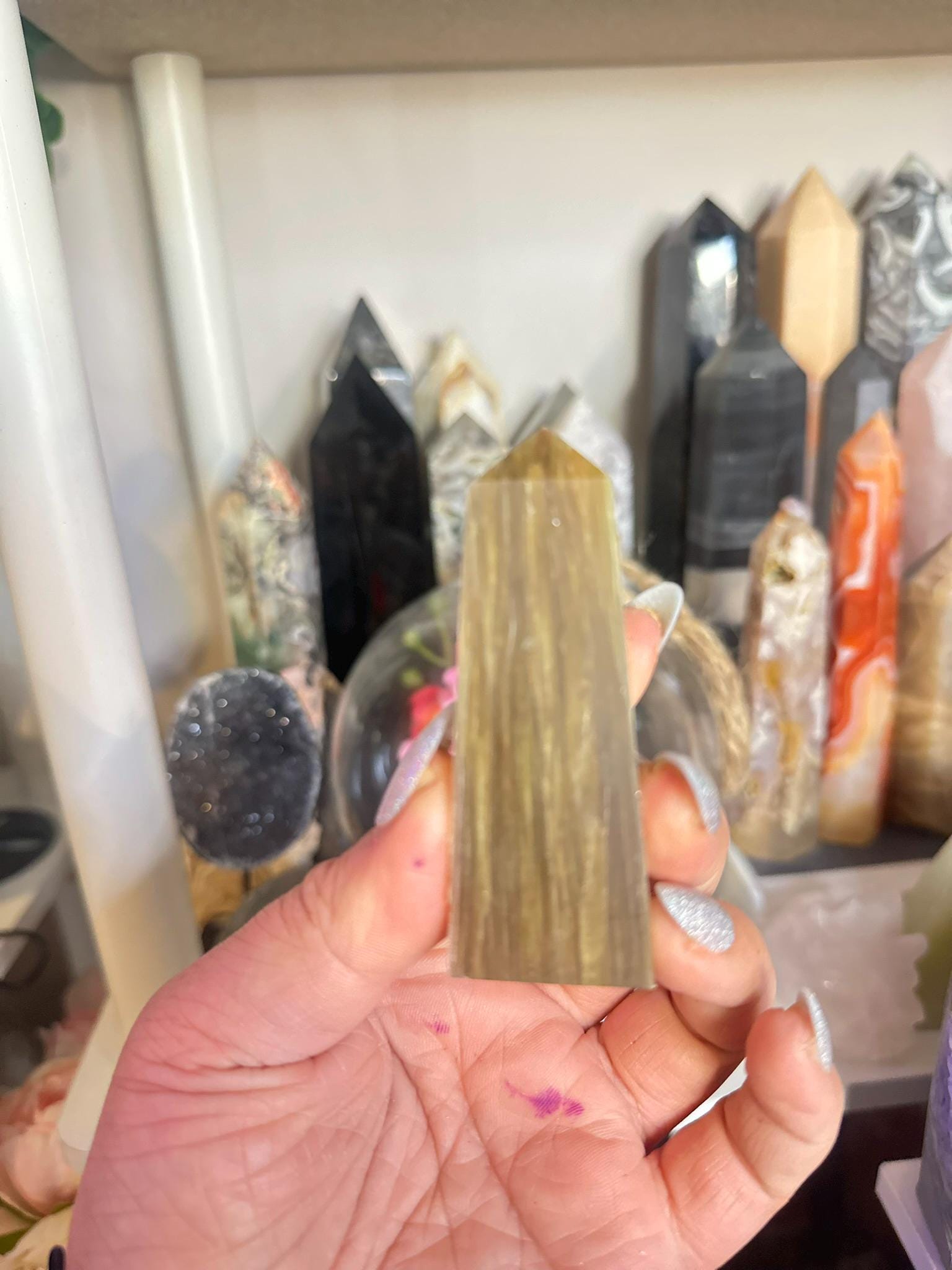 Crystal, Minerals + Rocks | Intuitive Pick | Metallic Golden Mica Towers | 4in
