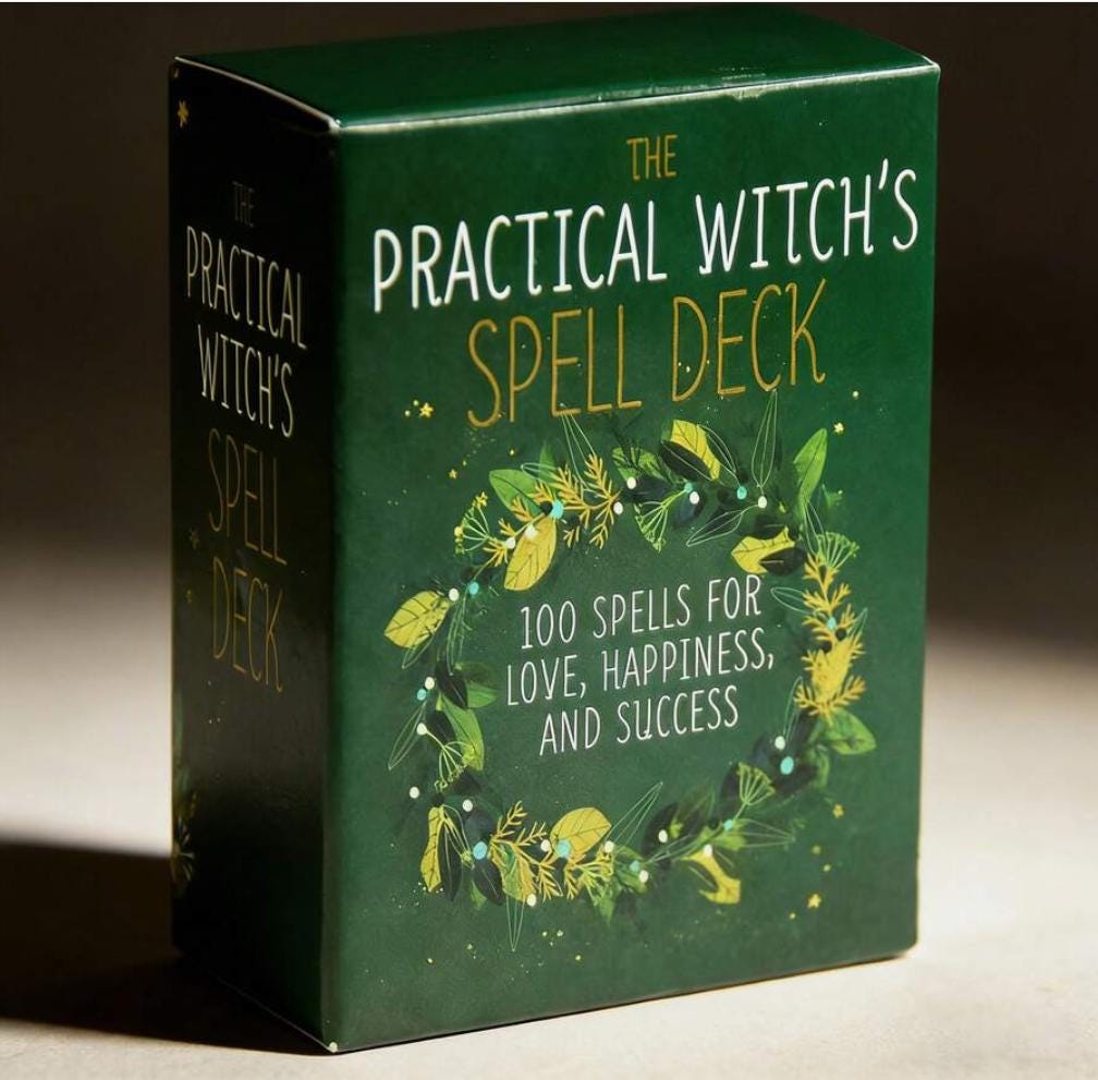 Premium Witchcraft Gift Box | Beginner Witch Kit | Witch's Herbal Codex, Spell Deck, Protection Journal & Crystal Set