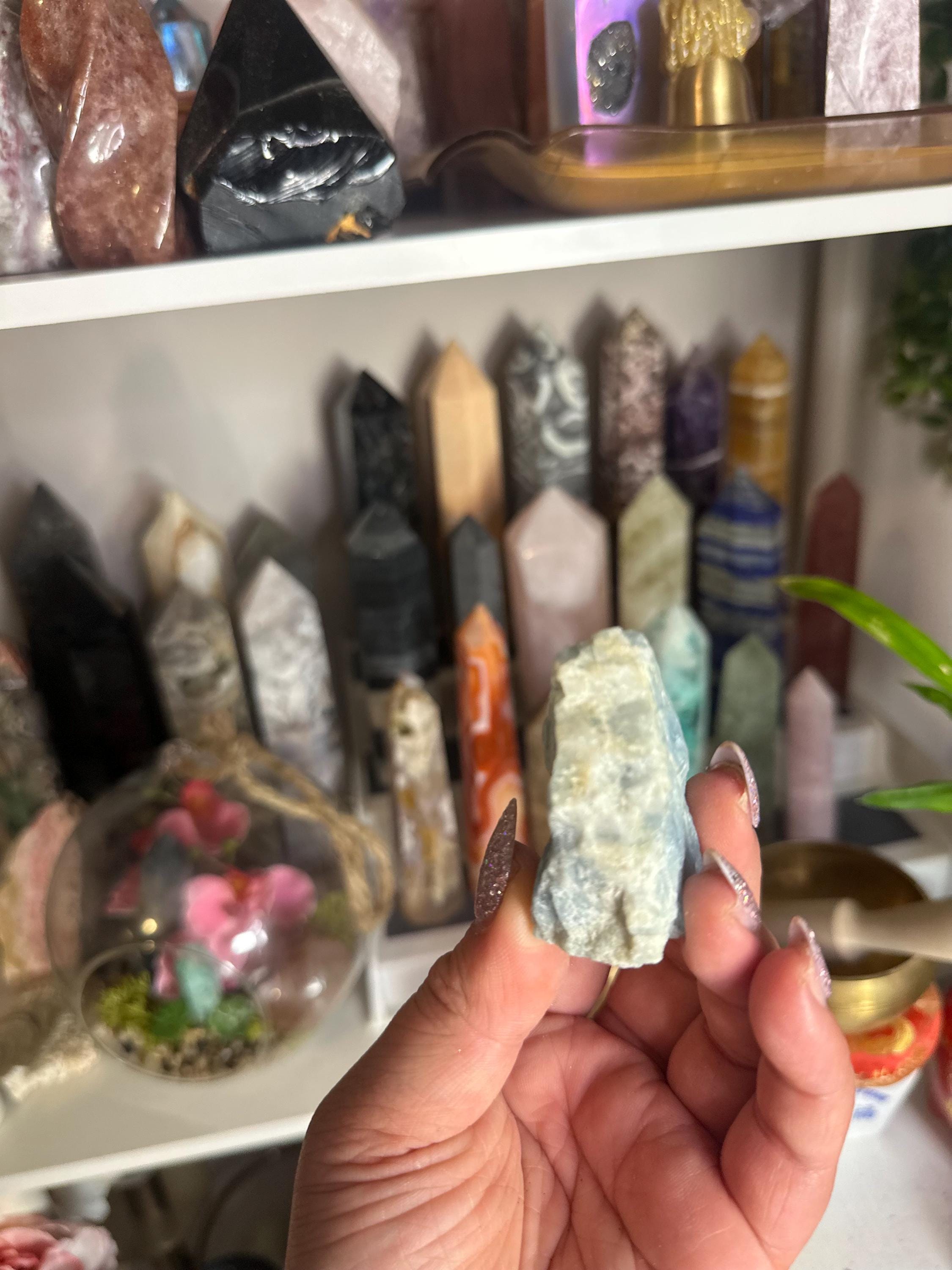 Crystal + Rocks| Raw Mineral | Aquamarine Chunk | 1inch