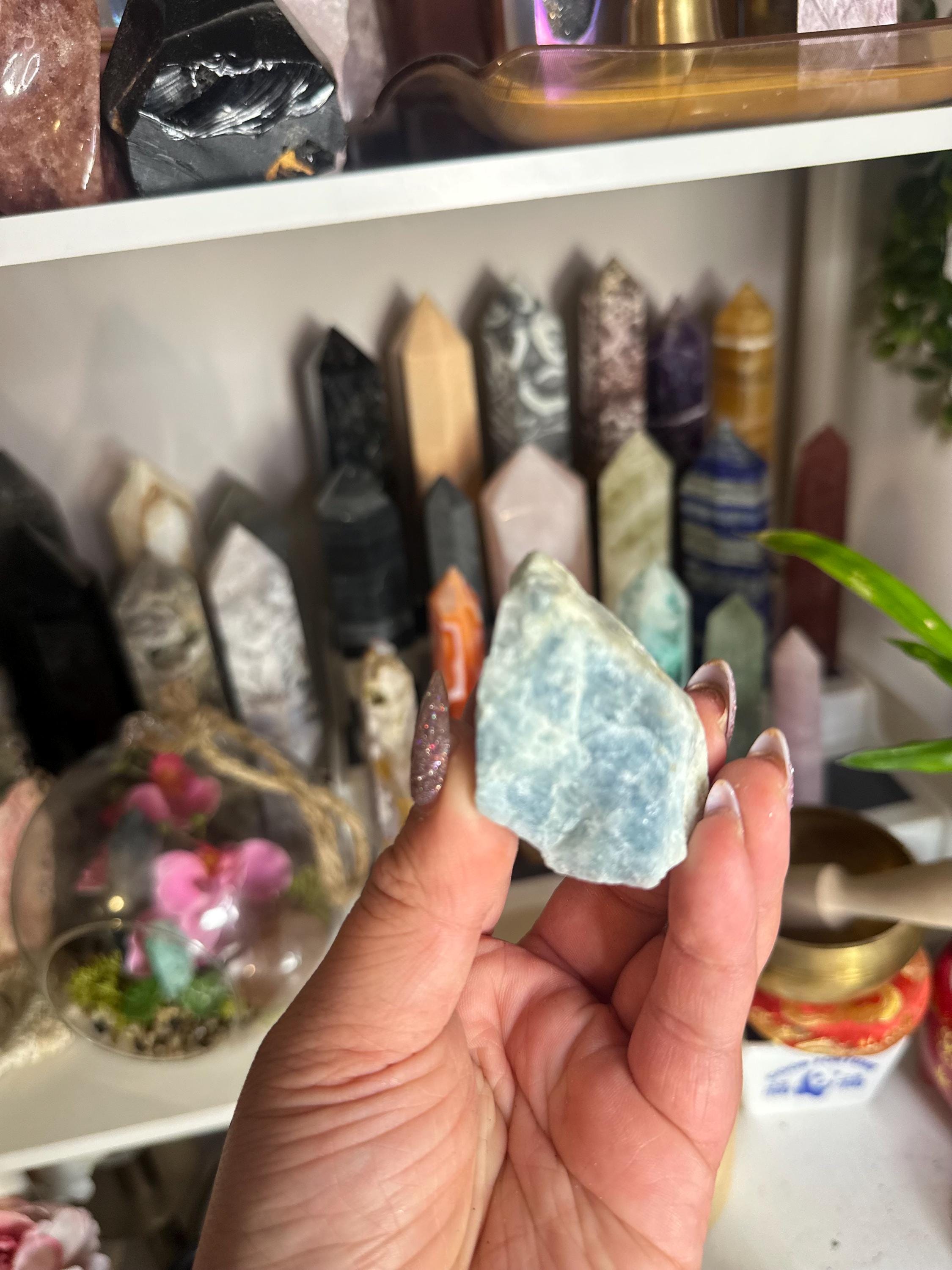 Crystal + Rocks| Raw Mineral | Aquamarine Chunk | 1inch