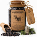 Organic Herb Spell Jar + Spoon | Juniper Berries | Dried, Cut & Sifted | Juniperus Communis | 50ML