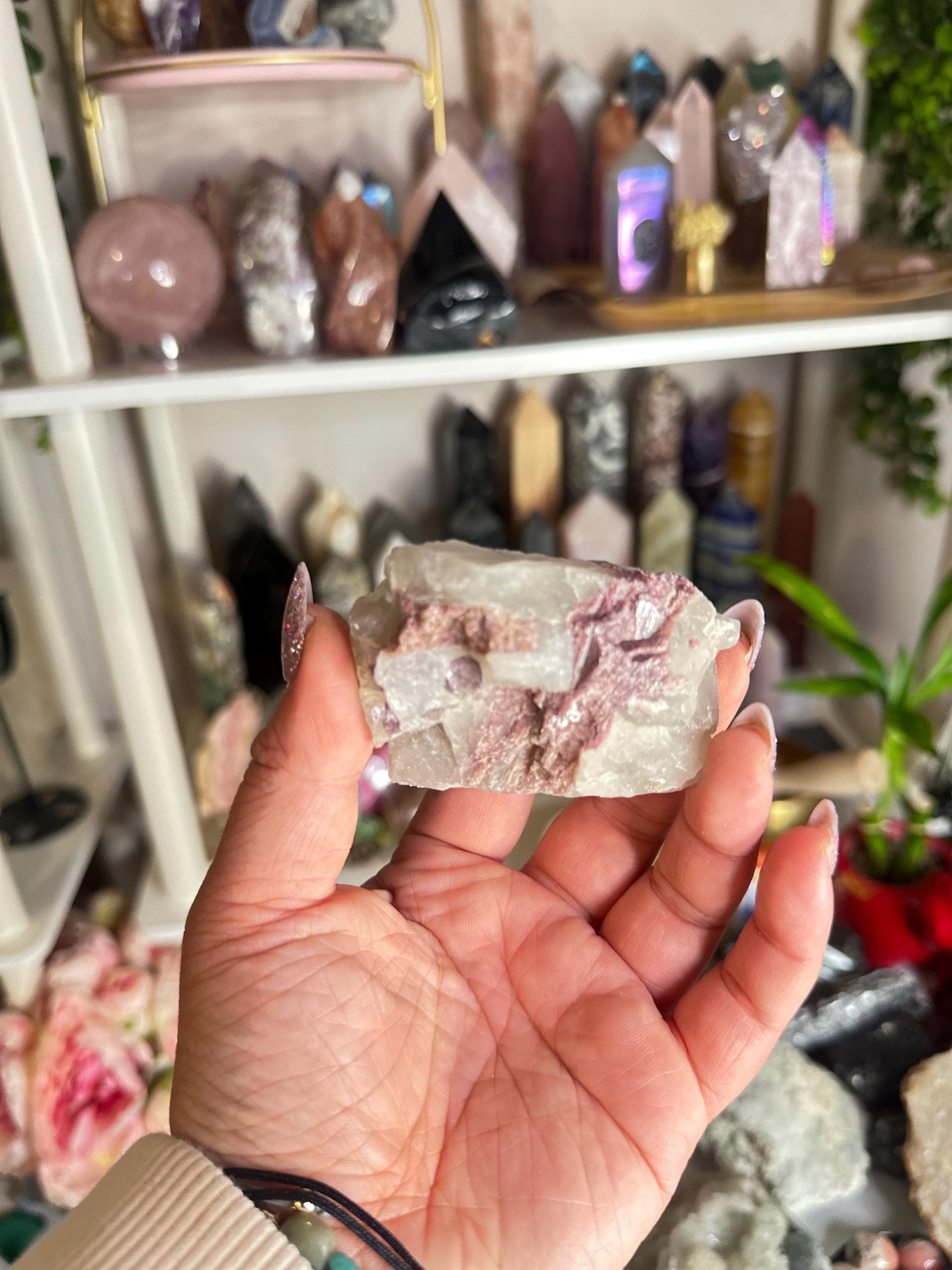 Crystal + Rocks| Raw | Pink Tourmaline in Quartz | 3in