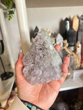 Crystal + Rocks| Unique | Lavender Amethyst Raw Diamond Shaped Cutbase | 5in