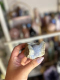 Crystal + Rocks| Rare | Druzy Botryoidal Blue Laced Agate Chalcedony Cave | 5in