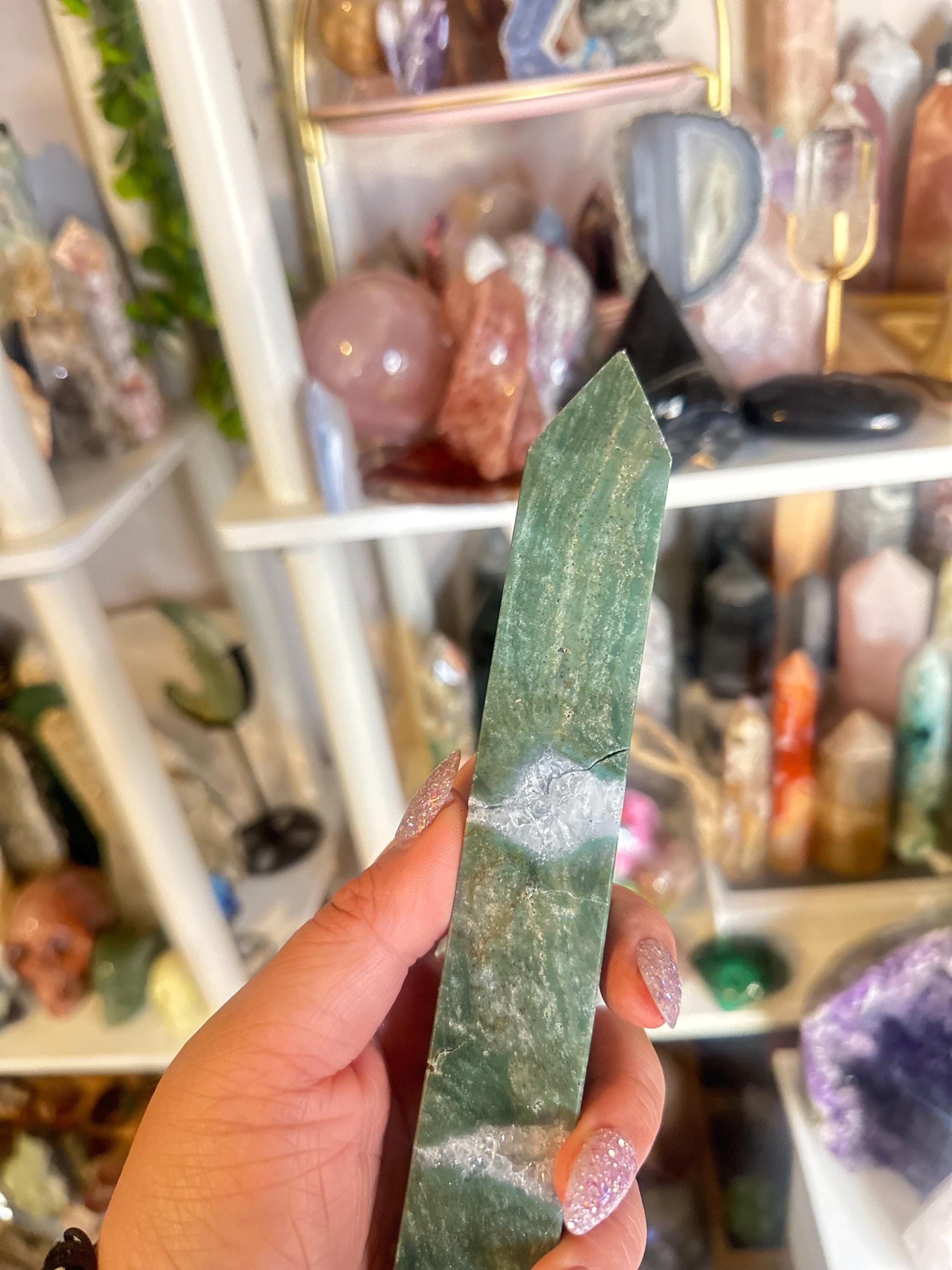 Crystal + Rocks | IMPERFECT CRYSTAL | Glued Tree Agate + Quartz Tower | 6.5in