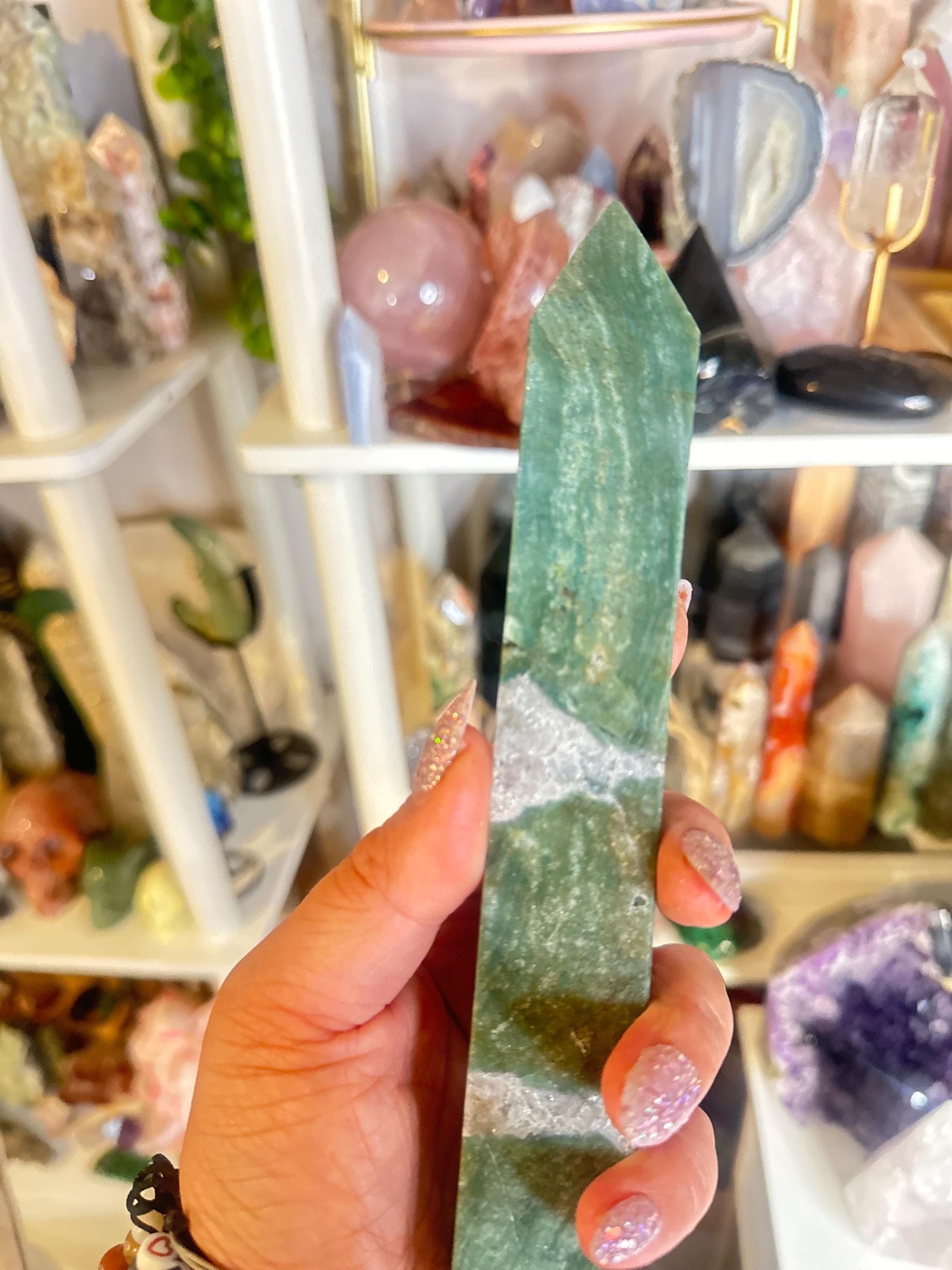 Crystal + Rocks | IMPERFECT CRYSTAL | Glued Tree Agate + Quartz Tower | 6.5in