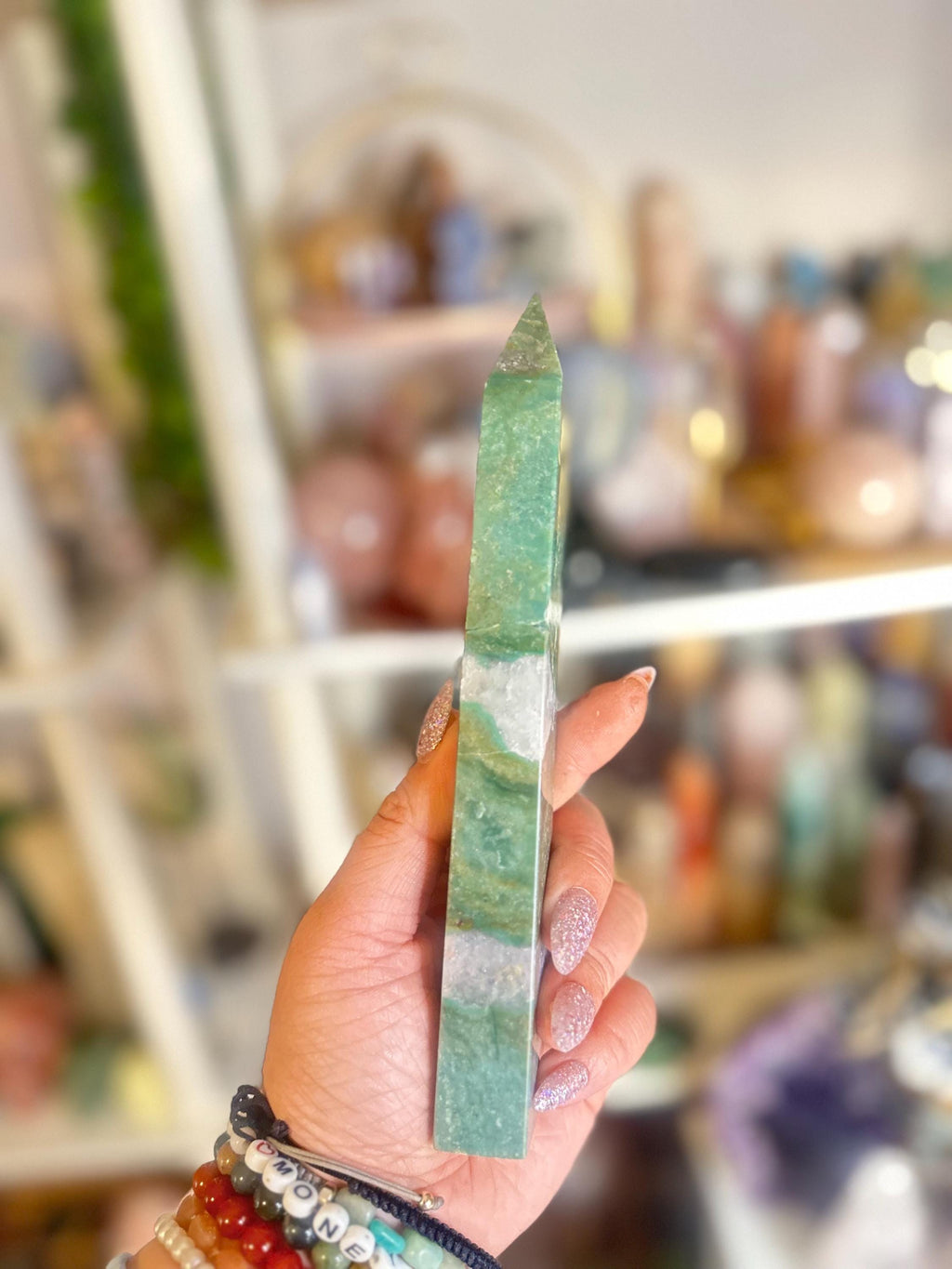 Crystal + Rocks | IMPERFECT CRYSTAL | Glued Tree Agate + Quartz Tower | 6.5in