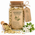 Spell Jar + Spoon | Jasmine Flowers | Dried, Cut & Sifted | Jasminum Officinale | 50ML