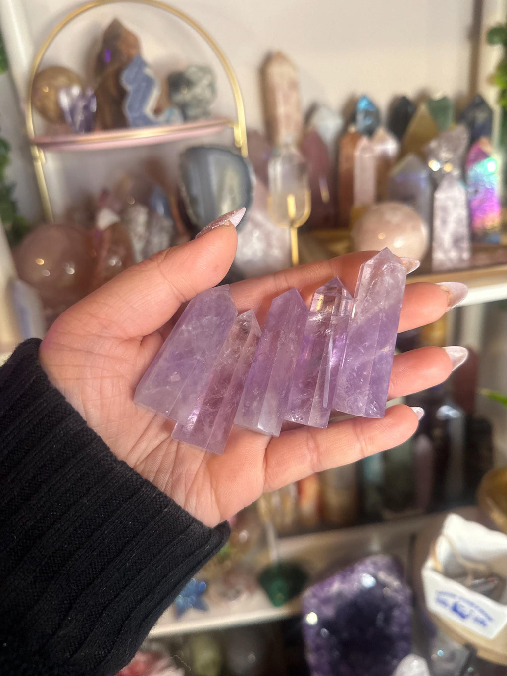 Crystal + Rocks | Intuitive Pick | Polished Phantom Amethyst Towers | 3in