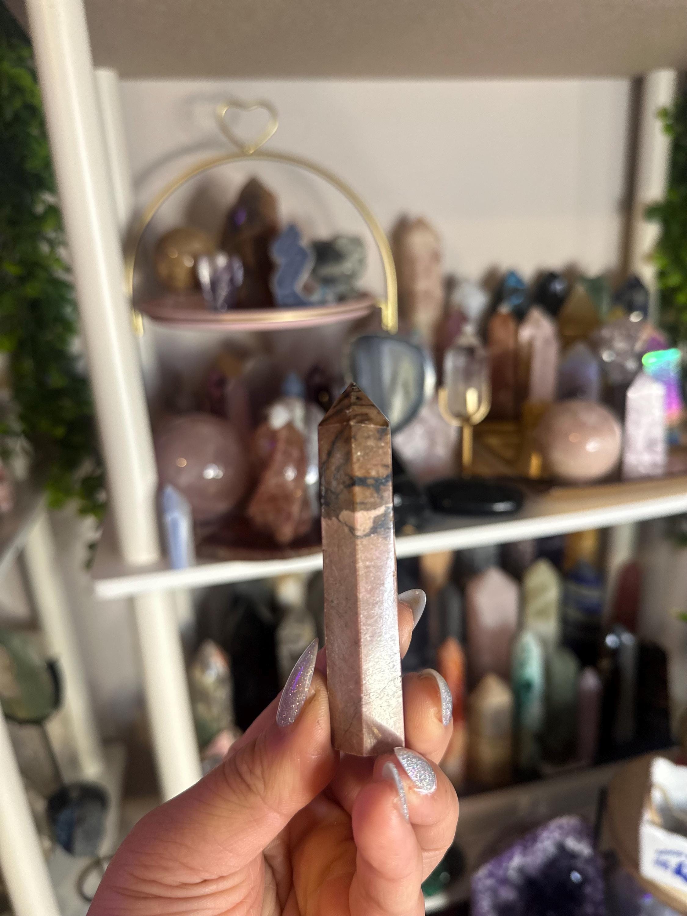 Crystal + Rocks | Choose Your Favorite | Rhodonite Tower | 3.5in
