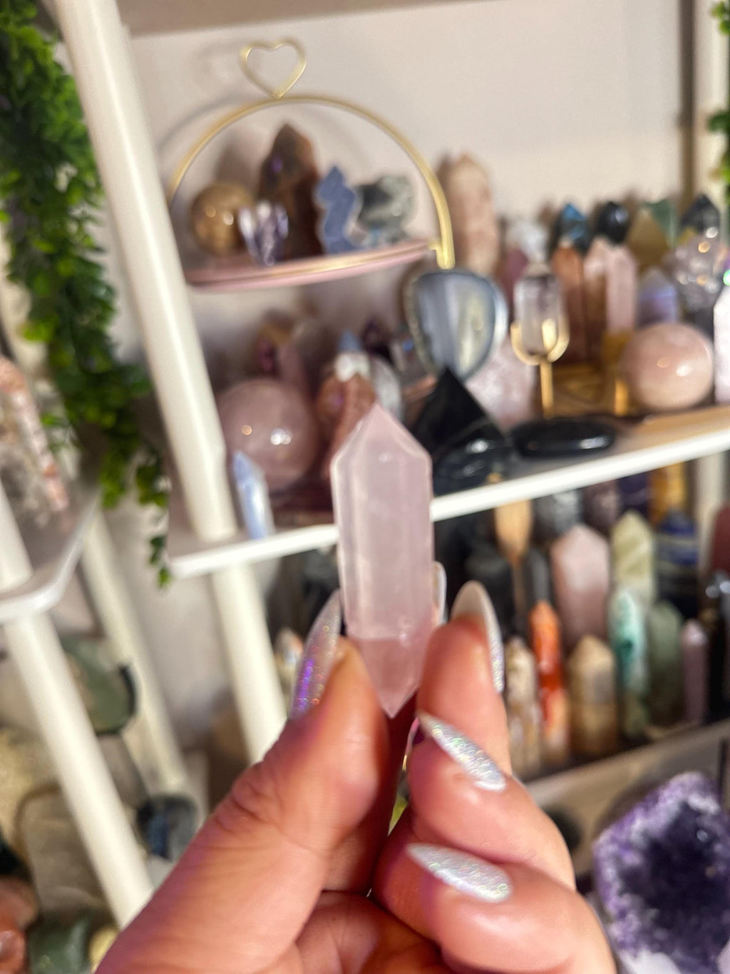 Crystal + Rocks | Intuitive Pick | High Quality Gemmy Rose Quartz Double-Terminated Point | 3.5in