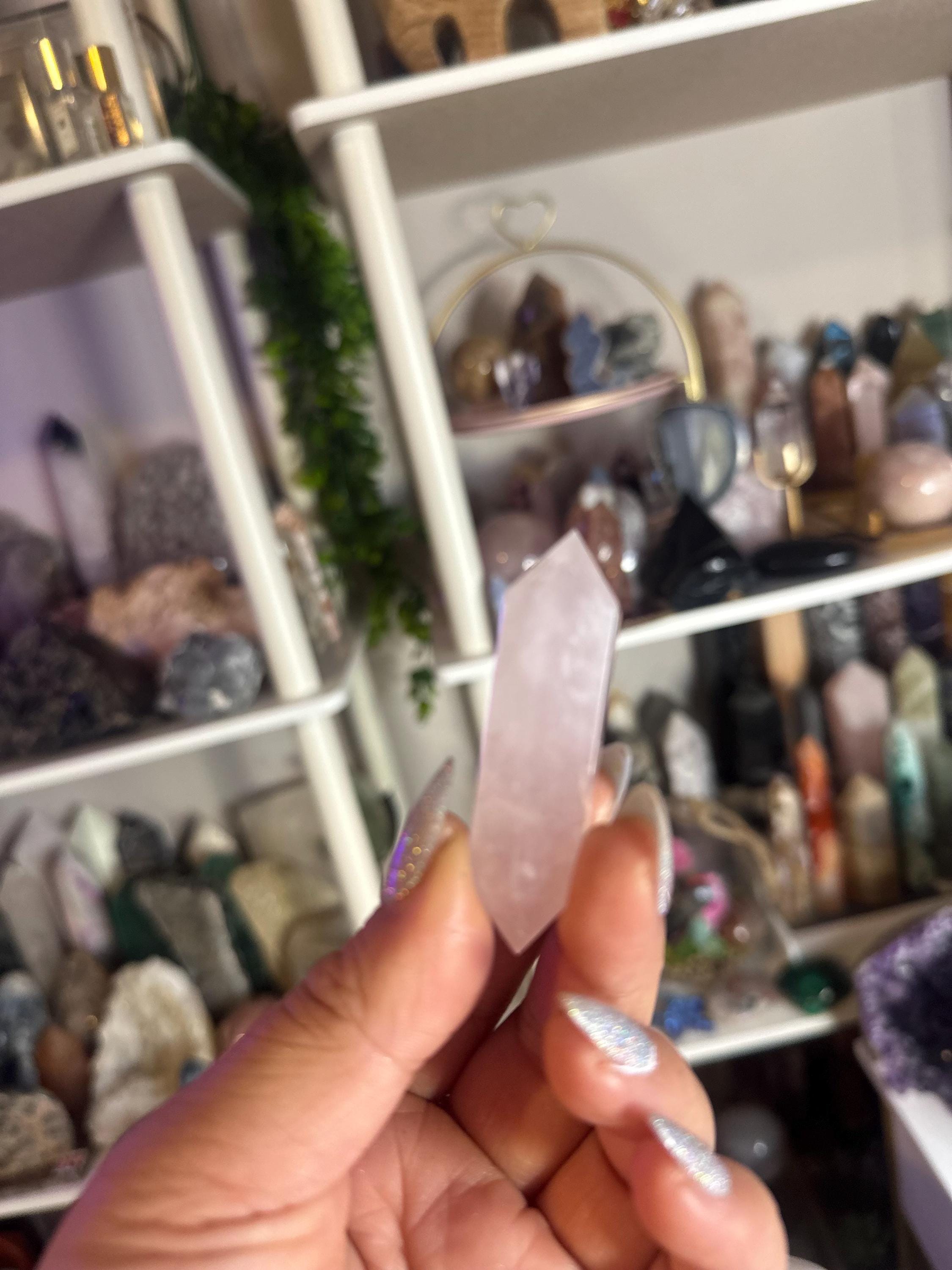 Crystal + Rocks | Intuitive Pick | High Quality Gemmy Rose Quartz Double-Terminated Point | 3.5in