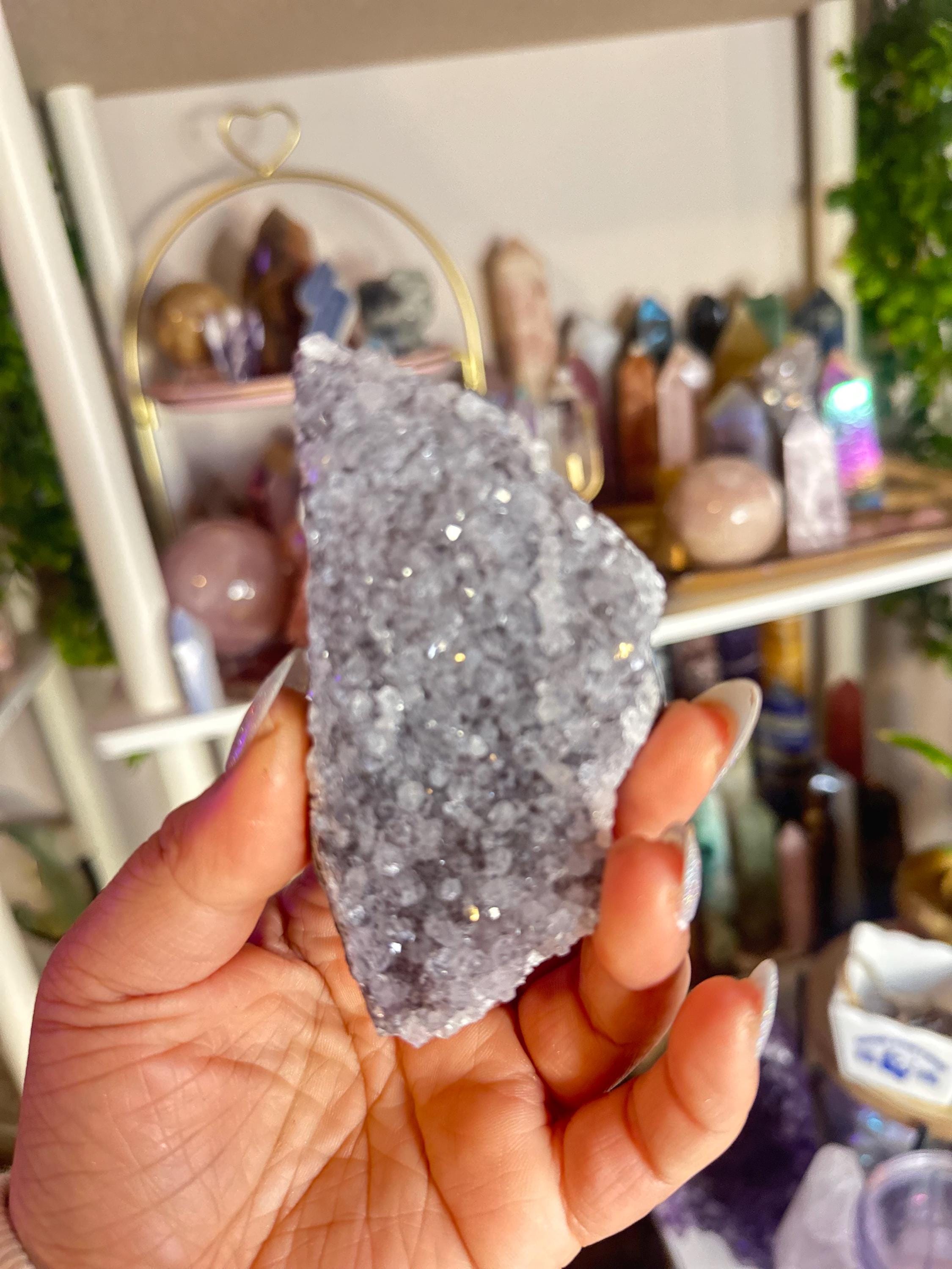 Crystal + Rocks | Choose Your Favorite | Sparkly High Quality Rainbow Amethyst Cluster | 1-3in