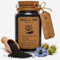 Organic Herb Spell Jar + Spoon | Nigella Seed | Dried, Cut & Sifted | Protection • Healing • Spiritual Strength | 50ML
