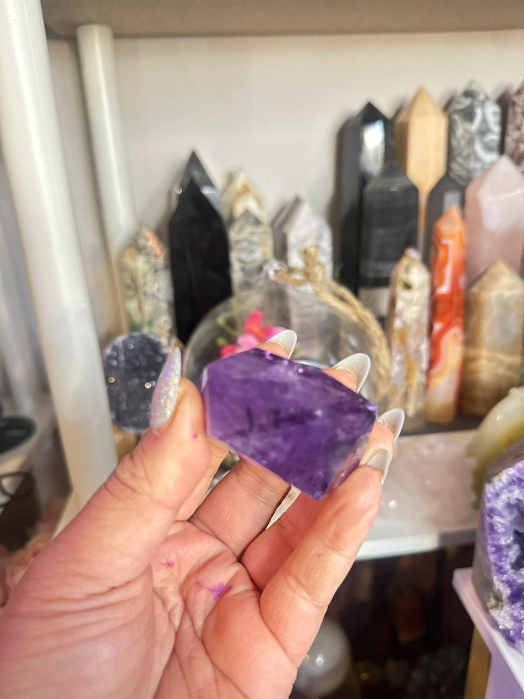 Crystal, Minerals + Rocks | Choose Your Favorite | High Quality Purple Amethyst Geometric Cubes Freeforms | 3-4in