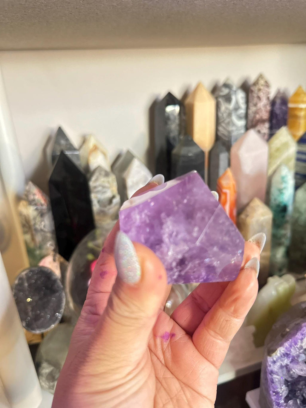 Crystal, Minerals + Rocks | Choose Your Favorite | High Quality Purple Amethyst Geometric Cubes Freeforms | 3-4in