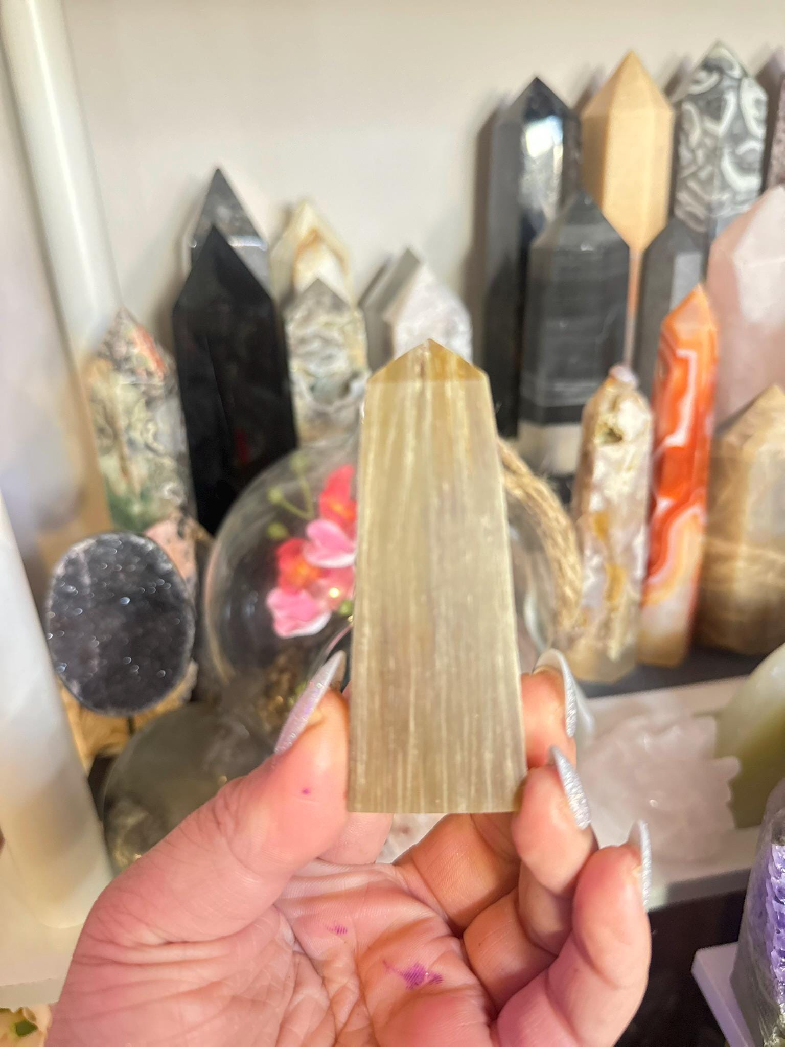 Crystal, Minerals + Rocks | Intuitive Pick | Metallic Golden Mica Towers | 4in