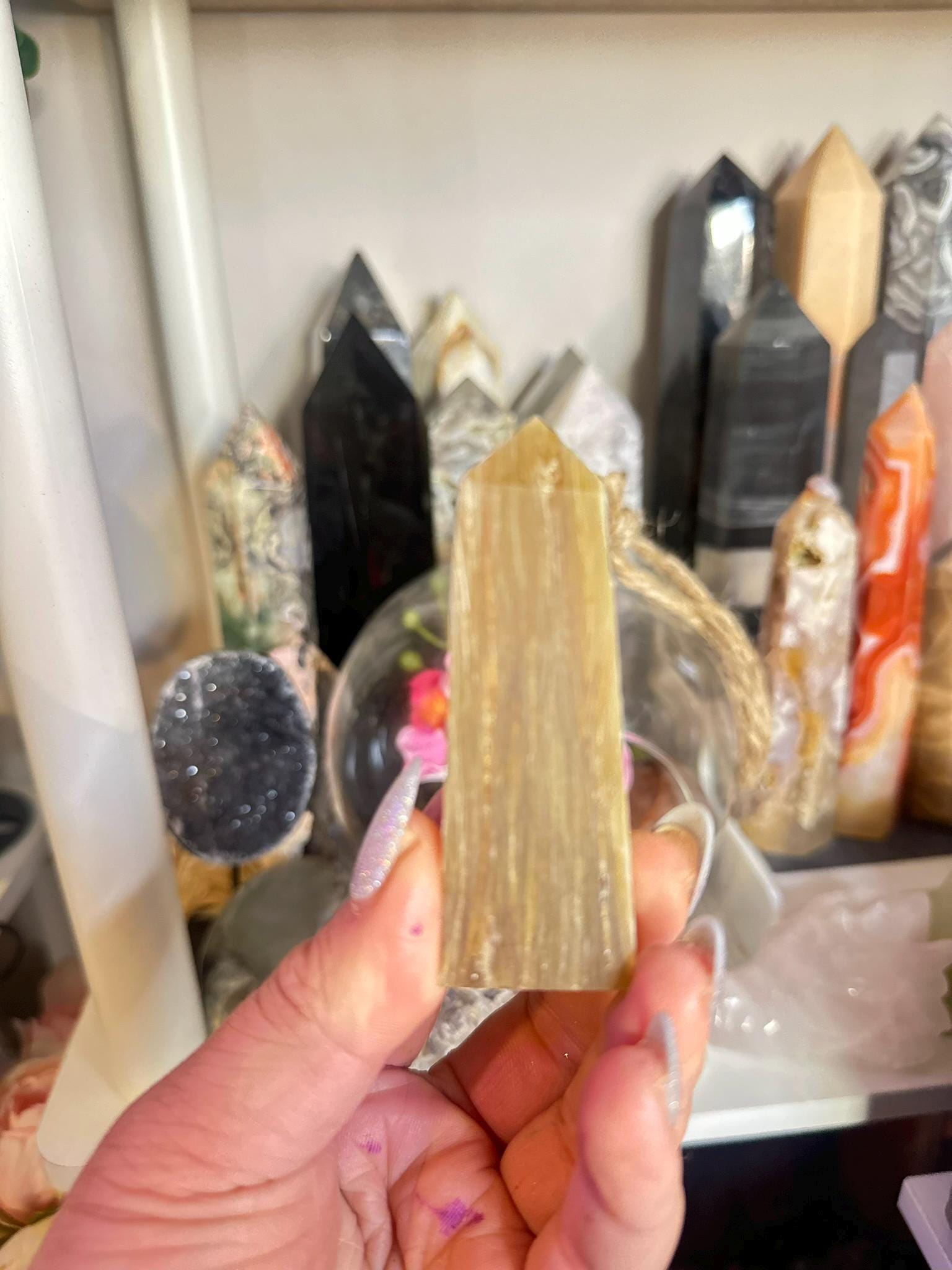 Crystal, Minerals + Rocks | Intuitive Pick | Metallic Golden Mica Towers | 4in