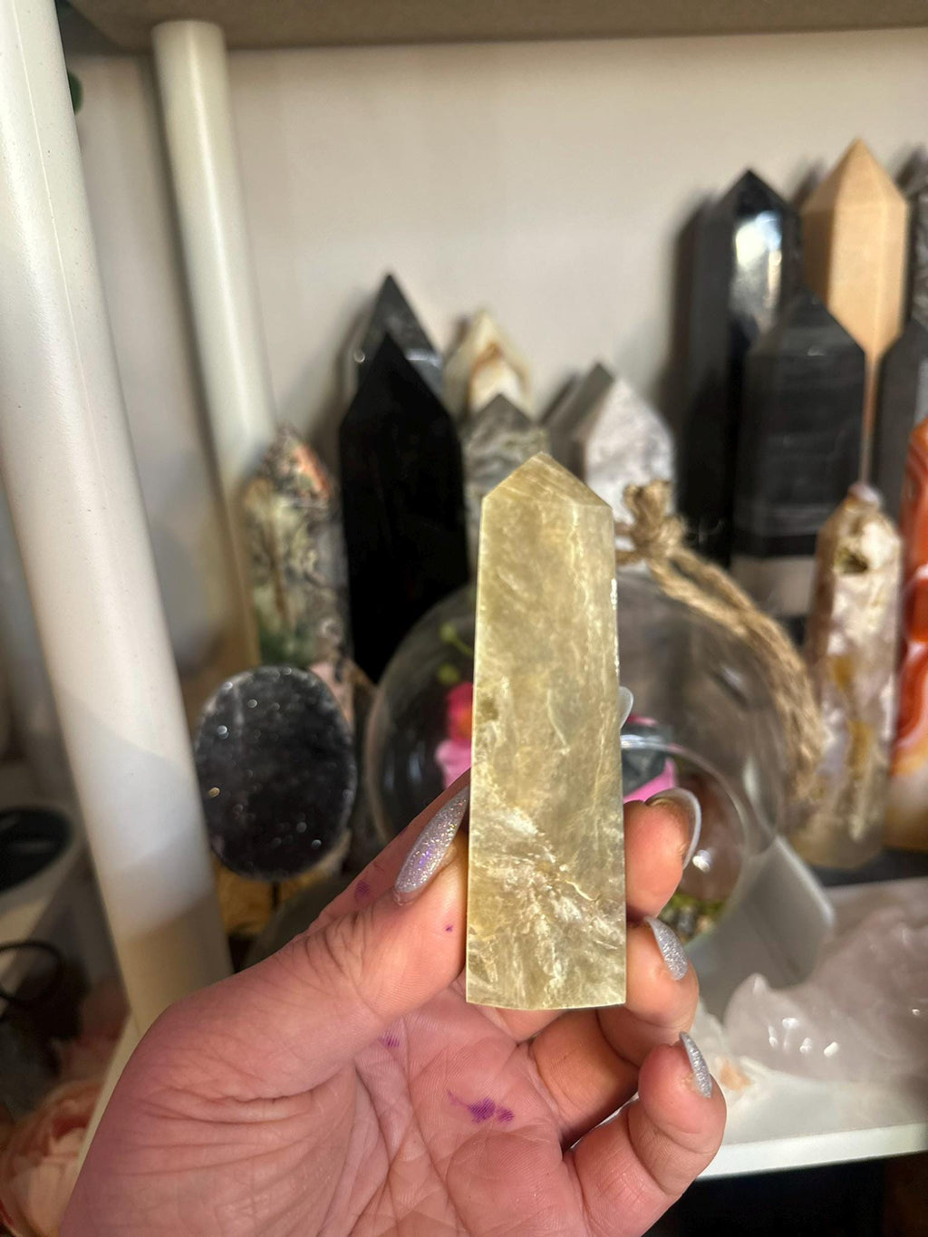 Crystal, Minerals + Rocks | Intuitive Pick | Metallic Golden Mica Towers | 4in