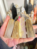 Crystal, Minerals + Rocks | Intuitive Pick | Metallic Golden Mica Towers | 4in