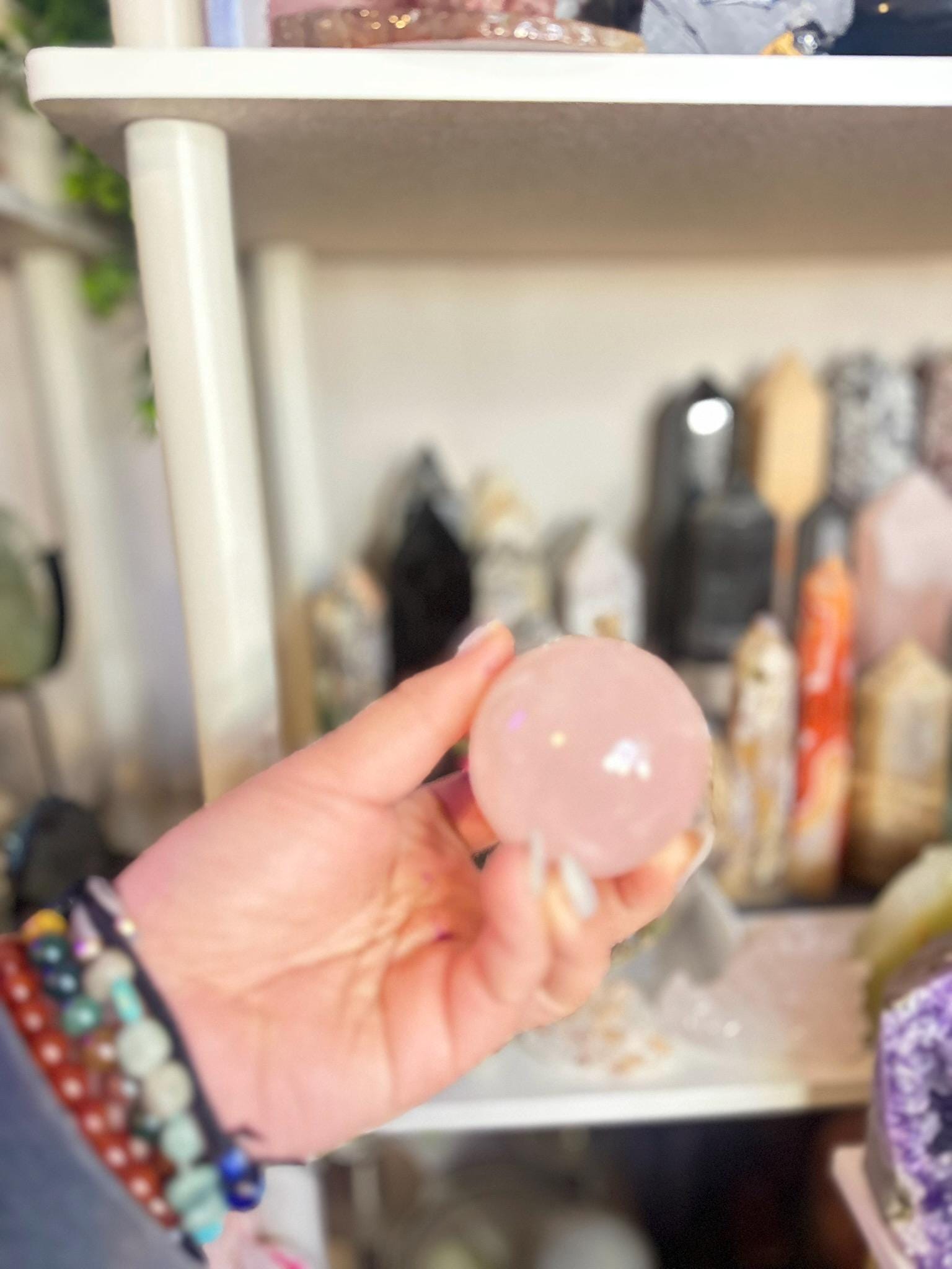 Crystal, Minerals + Rocks | Intuitive Pick | Super Juicy + Gemmy High Quality 6 STAR ASTERISM Rose Quartz Sphere | 2.5in