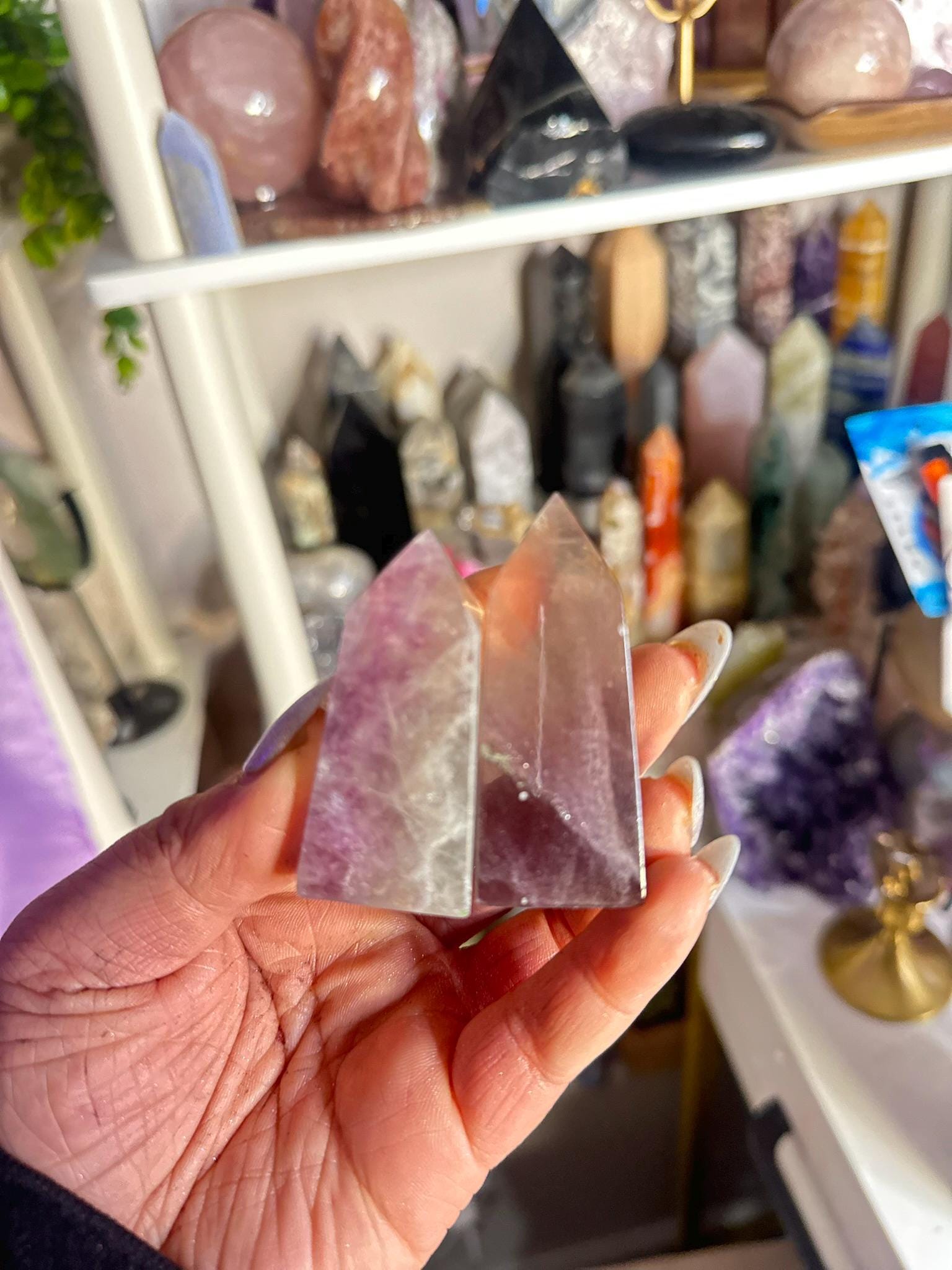 Crystal, Minerals + Rocks | Intuitive Pick | Colorful Purple Fluorite Towers | 3-4in